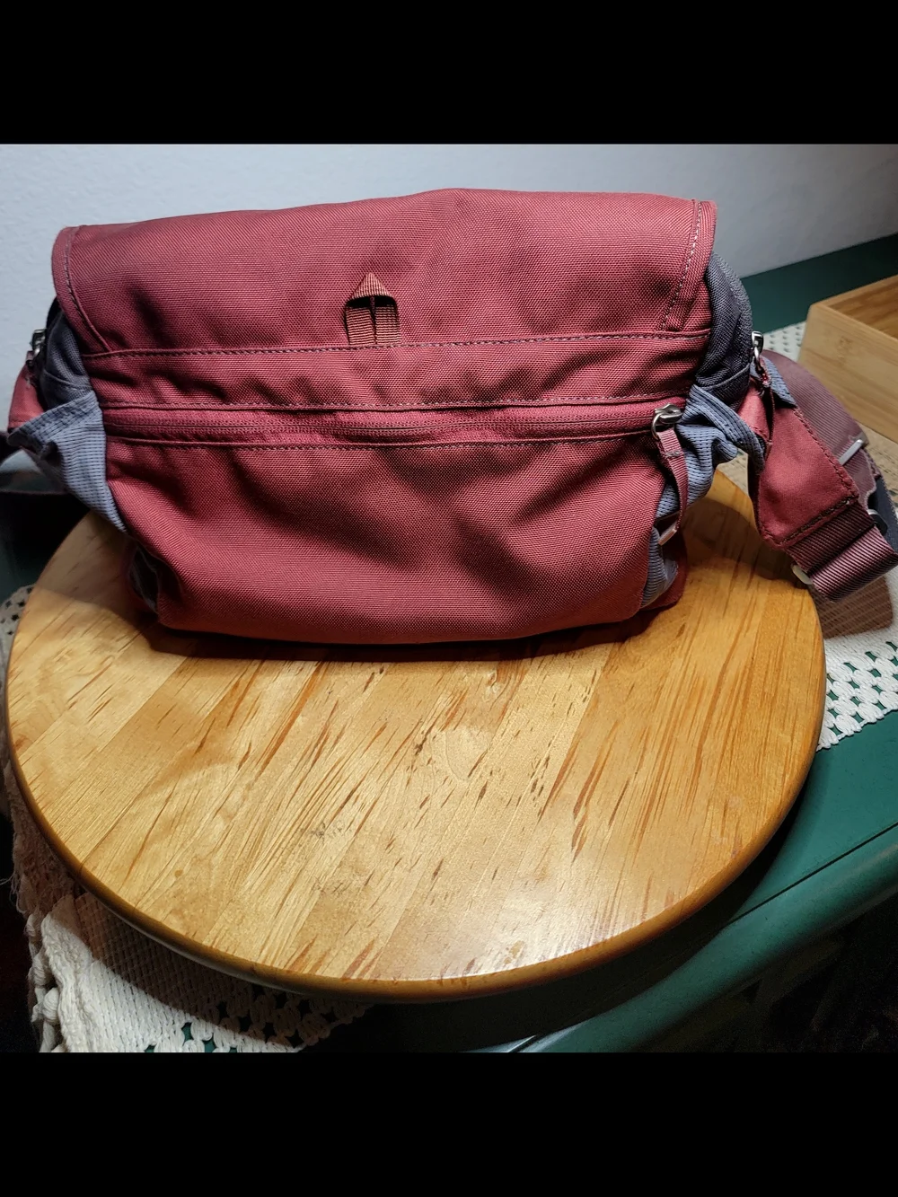 REI Rust Red and Gray Messenger/Travel Crossbody Bag